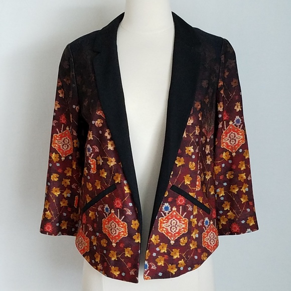 Anthropologie Jackets & Blazers - Anthropologie Cartonnier Floral Open-Front Blazer